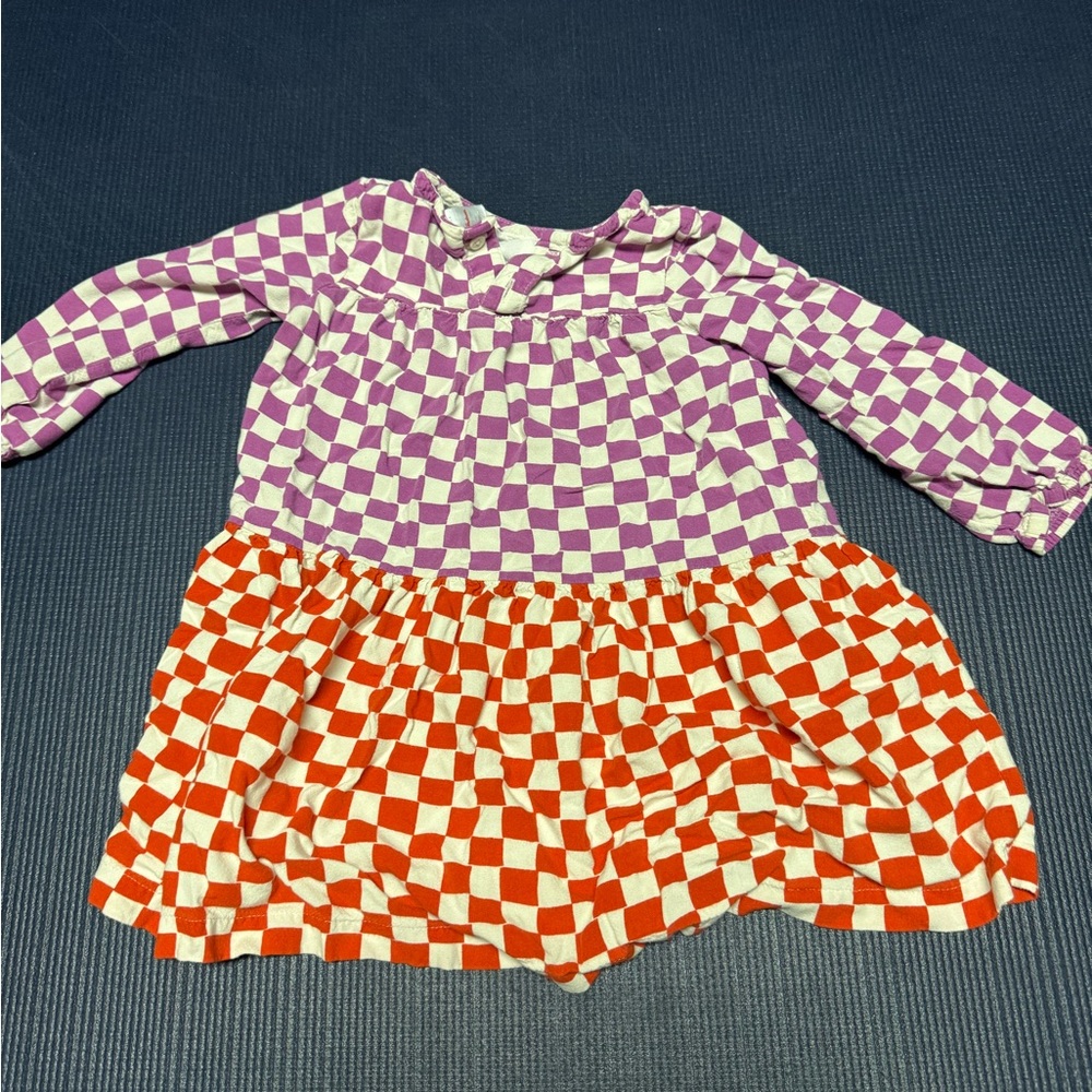 Hanna Anderson Purple and Red Checkered Dress